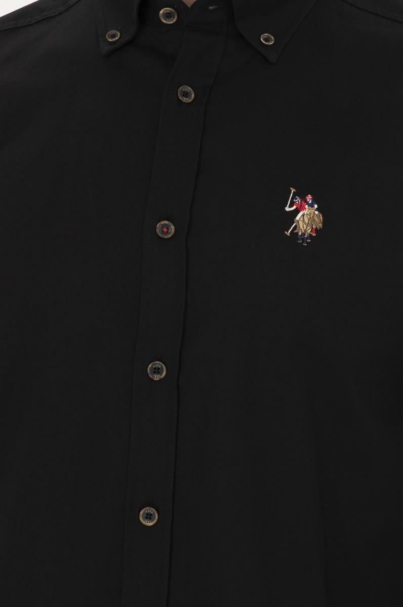 Erkek Siyah Uzun Kollu Basic Gömlek