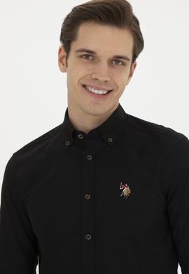 Erkek Siyah Uzun Kollu Basic Gömlek - 50282610125