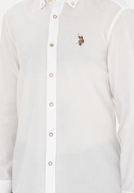 Erkek Beyaz Uzun Kollu Basic Gömlek - 50282609042