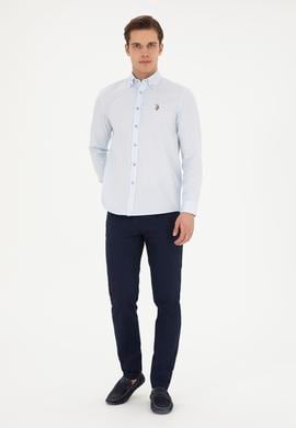 Erkek Açık Mavi Uzun Kollu Basic Gömlek - 50282610003