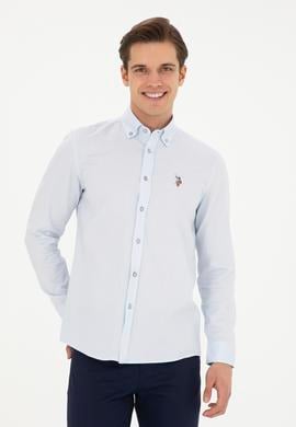 Erkek Açık Mavi Uzun Kollu Basic Gömlek - 50282610003