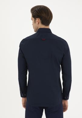 Erkek Lacivert Uzun Kollu Basic Gömlek - 50282610027