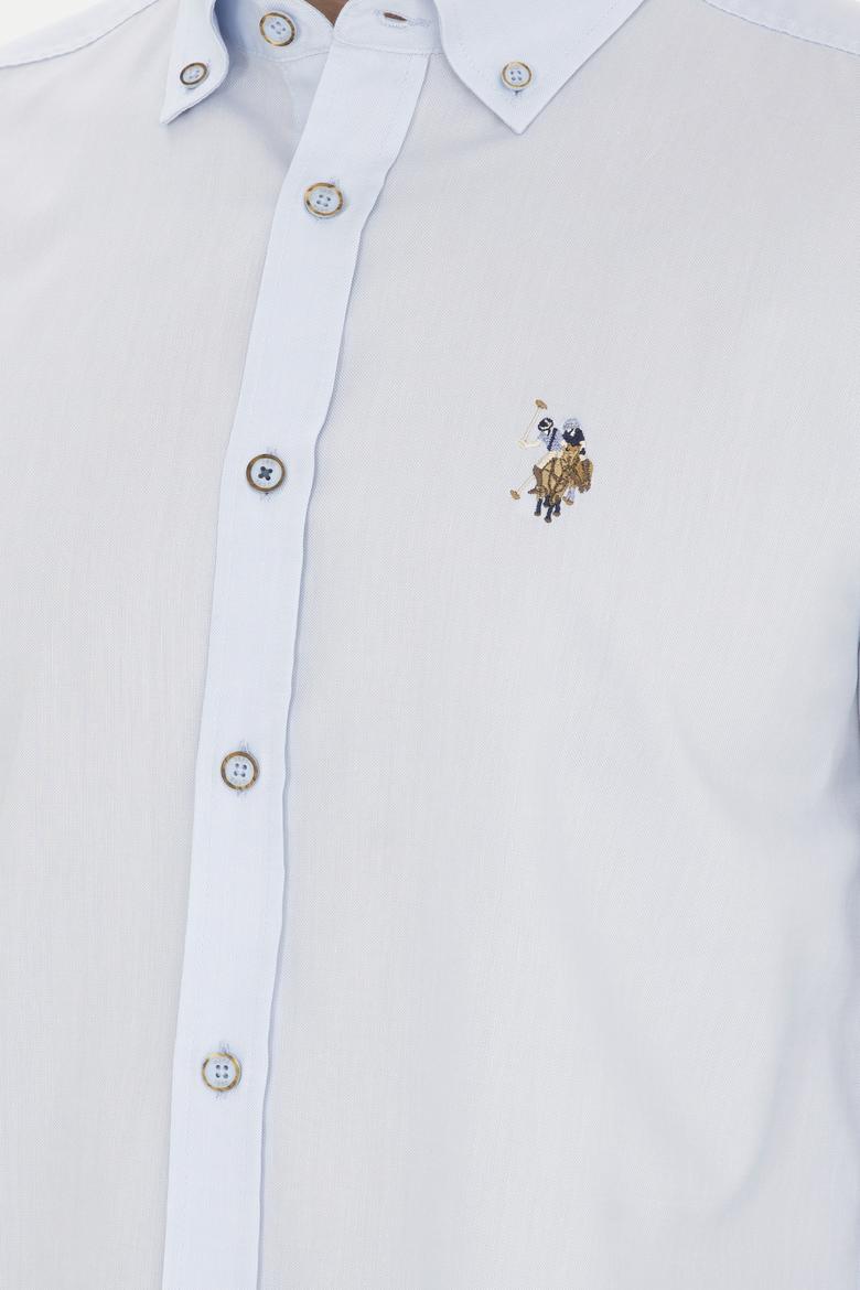 Erkek Açık Mavi Uzun Kollu Basic Gömlek - 50282610003