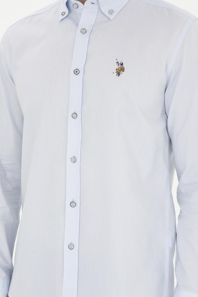 Erkek Açık Mavi Uzun Kollu Basic Gömlek - 50282610003