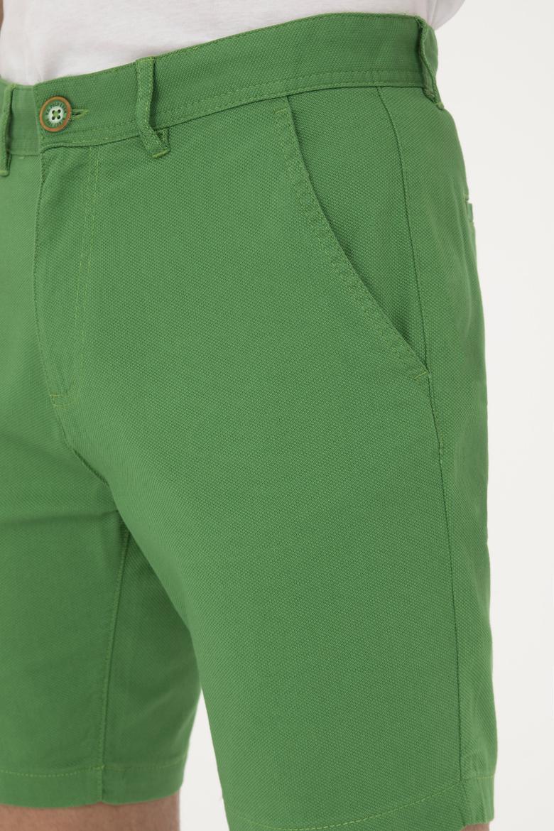 Erkek Yeşil Dokuma Şort - 50283928185