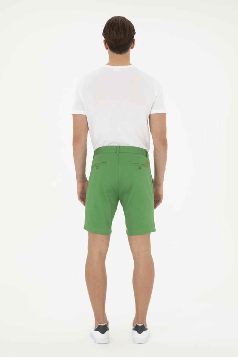 Erkek Yeşil Dokuma Şort - 50283928185