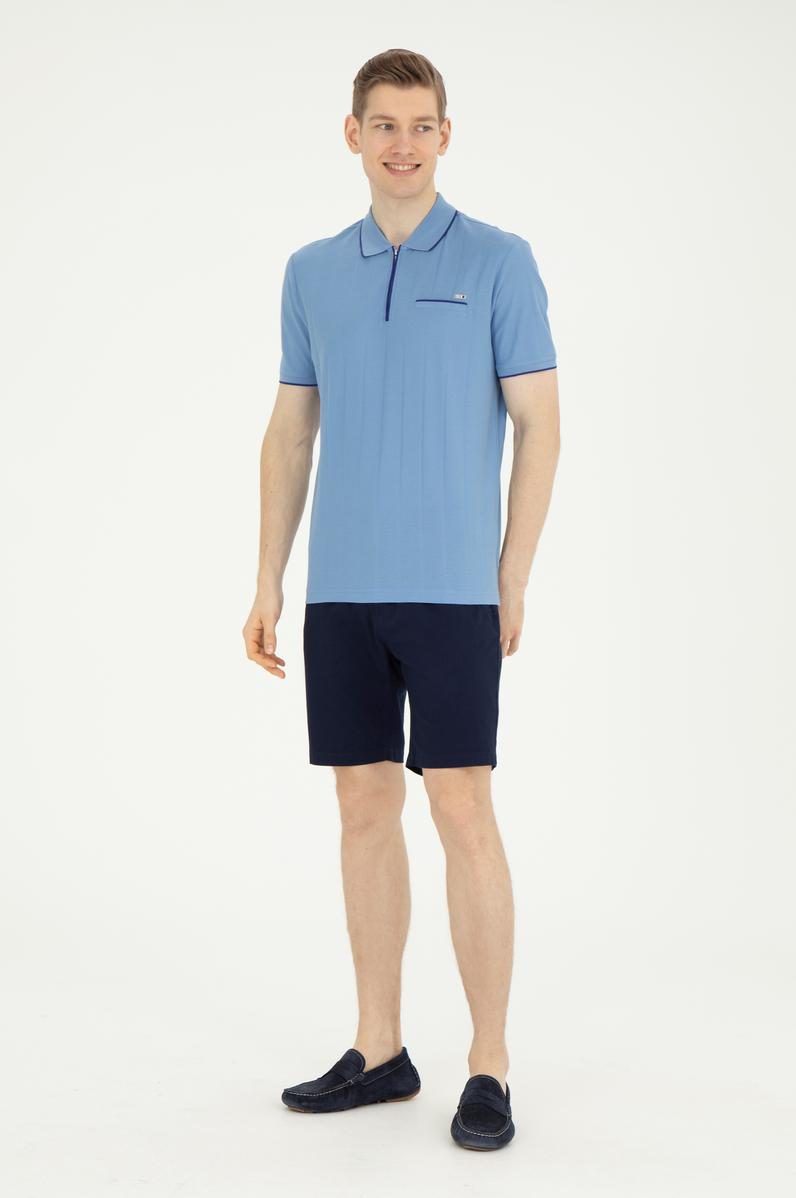 Erkek Lacivert Dokuma Şort