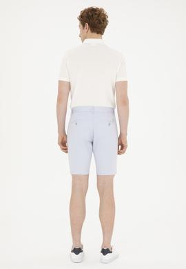 Erkek Açık Mavi Dokuma Şort - 50283928056