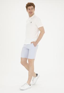 Erkek Açık Mavi Dokuma Şort - 50283928056