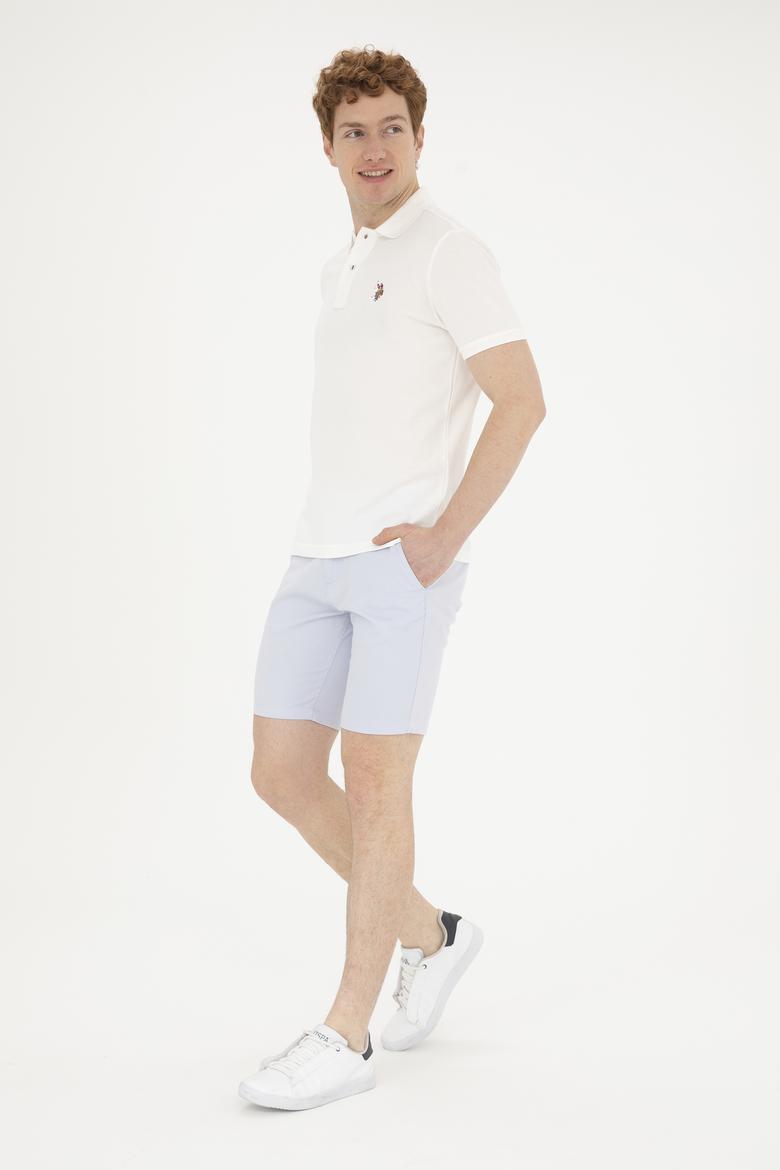 Erkek Açık Mavi Dokuma Şort - 50283928056