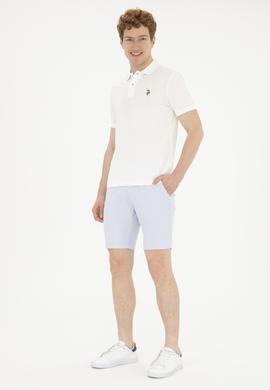 Erkek Açık Mavi Dokuma Şort - 50283928056