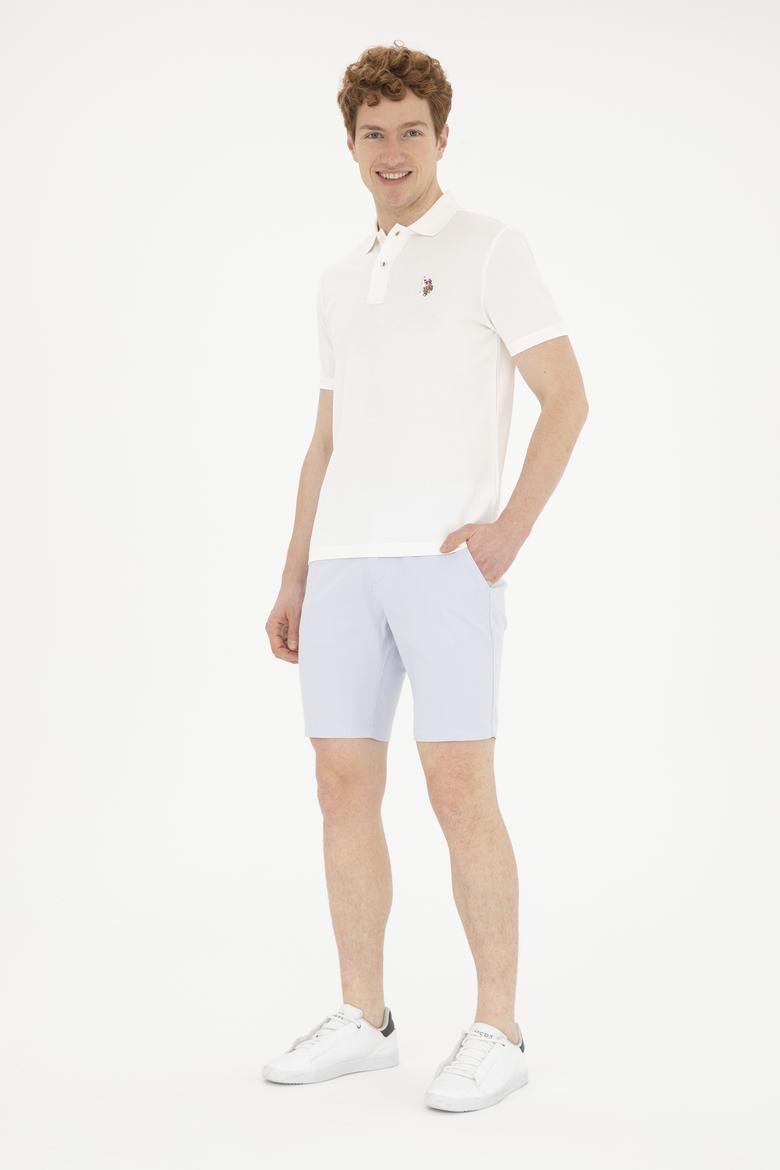 Erkek Açık Mavi Dokuma Şort