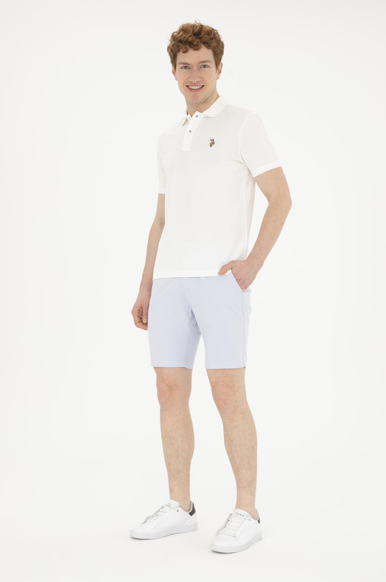 Erkek Açık Mavi Dokuma Şort