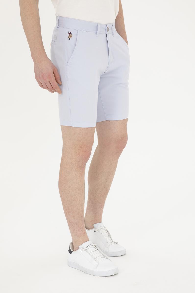 Erkek Açık Mavi Dokuma Şort