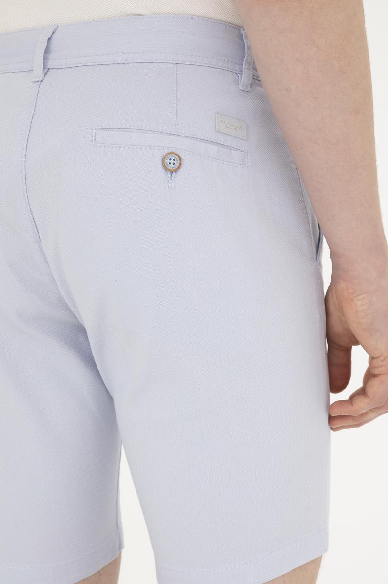 Erkek Açık Mavi Dokuma Şort