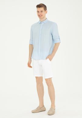 Erkek Beyaz Dokuma Şort - 50283928021