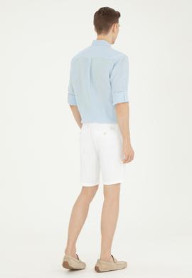 Erkek Beyaz Dokuma Şort - 50283928021