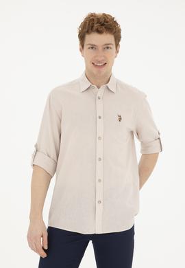 Erkek Taş Uzun Kollu Basic Gömlek - 50284297084