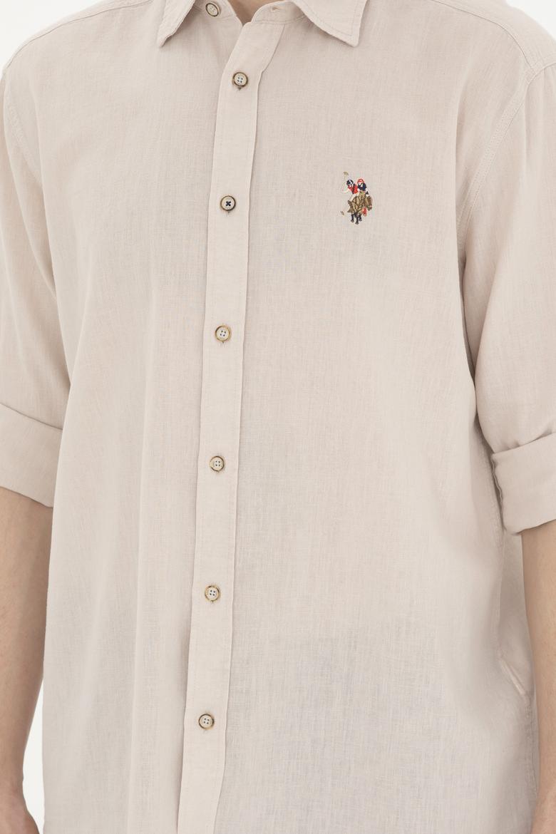 Erkek Taş Uzun Kollu Basic Gömlek - 50284297084