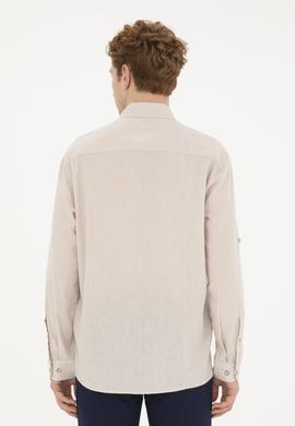 Erkek Taş Uzun Kollu Basic Gömlek - 50284297084