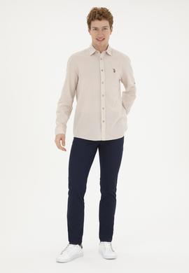 Erkek Taş Uzun Kollu Basic Gömlek - 50284297084