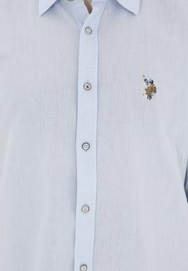 Erkek Açık Mavi Uzun Kollu Basic Gömlek - 50284297017