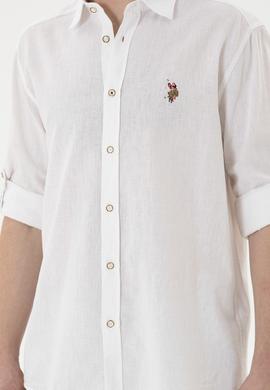 Erkek Beyaz Uzun Kollu Basic Gömlek - 50284297005