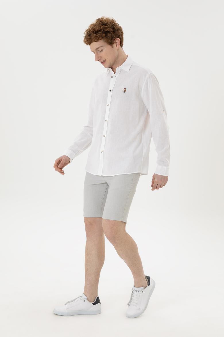 Erkek Beyaz Uzun Kollu Basic Gömlek - 50284297005