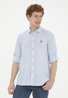 Erkek Açık Mavi Uzun Kollu Basic Gömlek - 50284297017