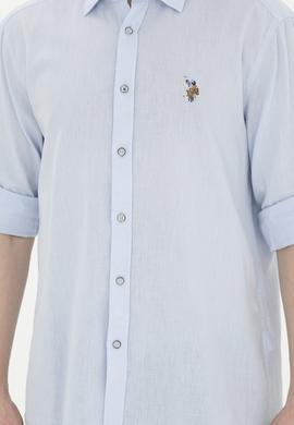 Erkek Açık Mavi Uzun Kollu Basic Gömlek - 50284297017