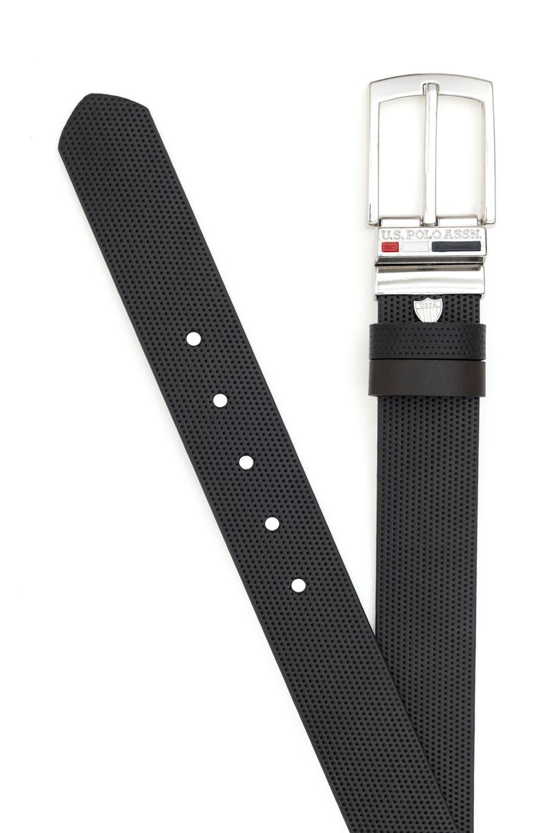 Erkek Çift Taraflı Siyah Kemer