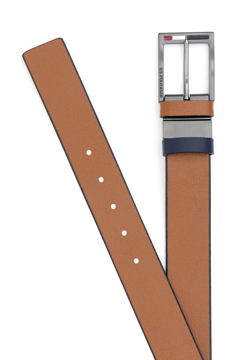 Erkek Çift Taraflı Lacivert Kemer