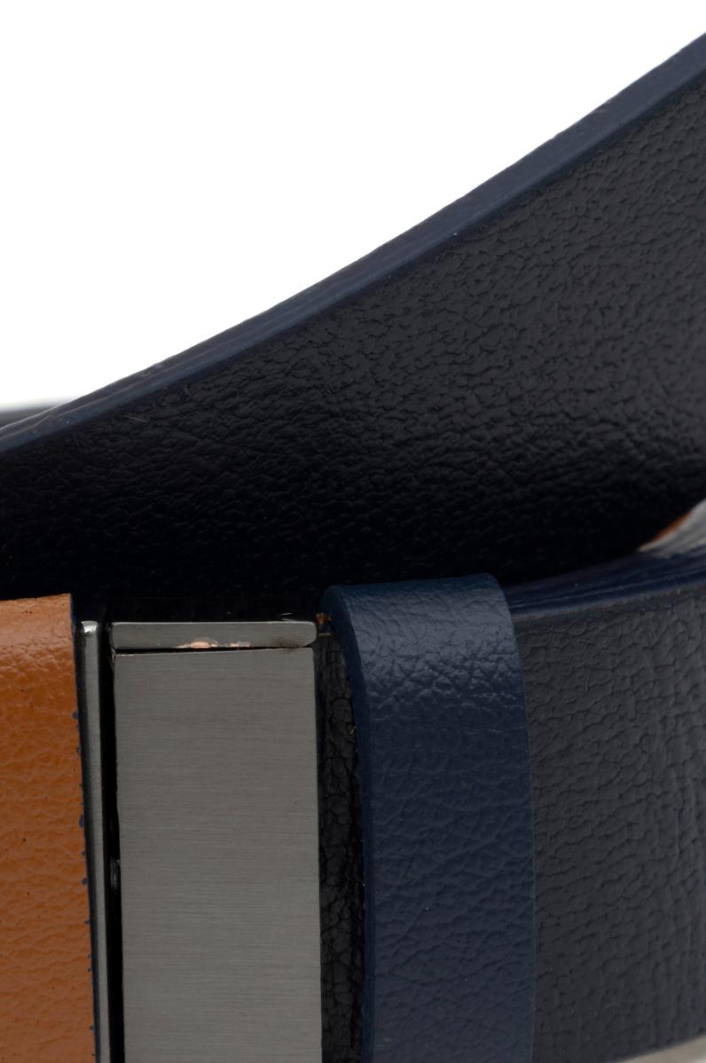 Erkek Çift Taraflı Lacivert Kemer