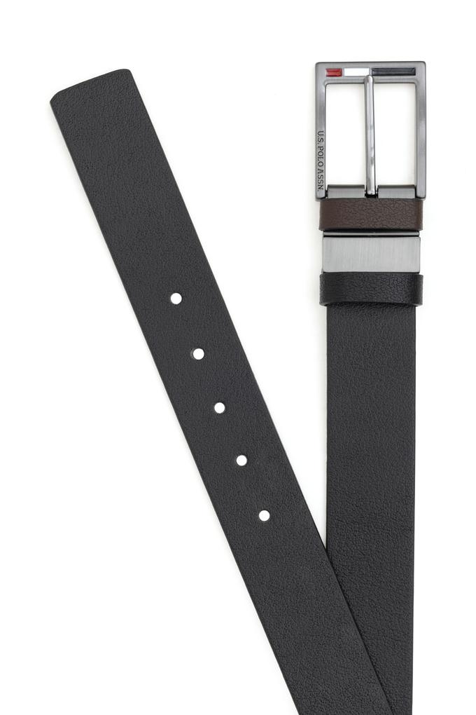 Erkek Çift Taraflı Siyah Kemer