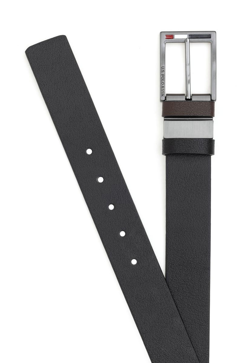 Erkek Çift Taraflı Siyah Kemer