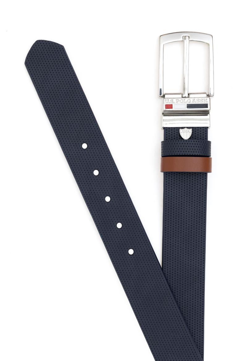 Erkek Çift Taraflı Lacivert Kemer