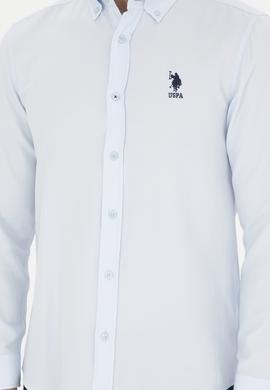 Erkek Açık Mavi Uzun Kollu Basic Gömlek - 50287805047