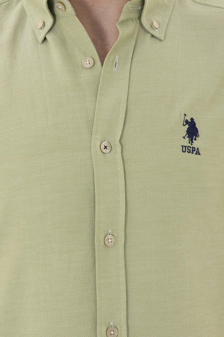 Erkek Açık Haki Uzun Kollu Basic Gömlek - 50287805108