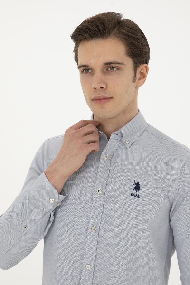 Erkek Taş Uzun Kollu Basic Gömlek - 50287805084