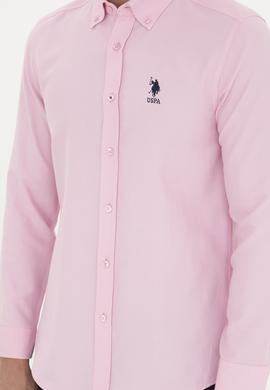 Erkek Pembe Uzun Kollu Basic Gömlek - 50287805012