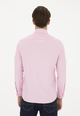 Erkek Pembe Uzun Kollu Basic Gömlek - 50287805012