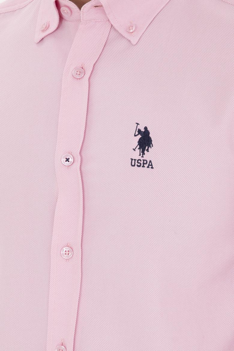 Erkek Pembe Uzun Kollu Basic Gömlek - 50287805012