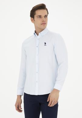 Erkek Açık Mavi Uzun Kollu Basic Gömlek - 50287805047