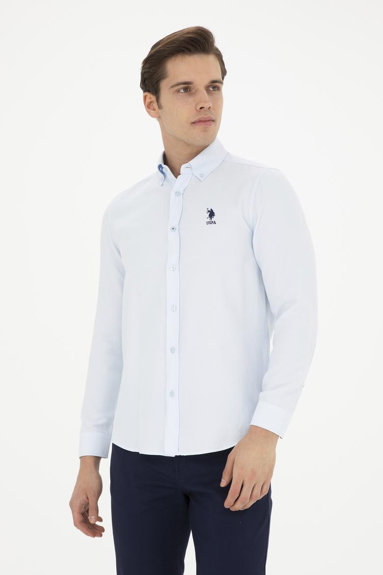 Erkek Açık Mavi Uzun Kollu Basic Gömlek - 50287805047