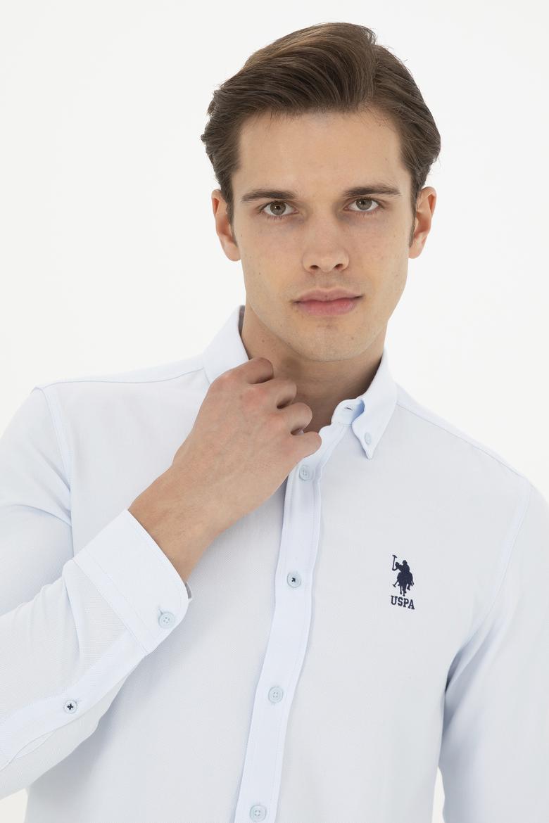 Erkek Açık Mavi Uzun Kollu Basic Gömlek - 50287805047