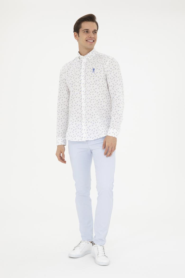 Erkek Açık Mavi Uzun Kollu Gömlek - 50288374007