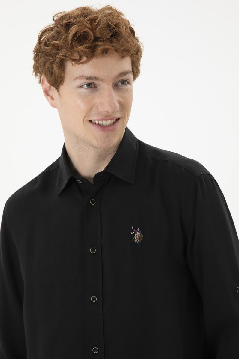 Erkek Siyah Uzun Kollu Gömlek