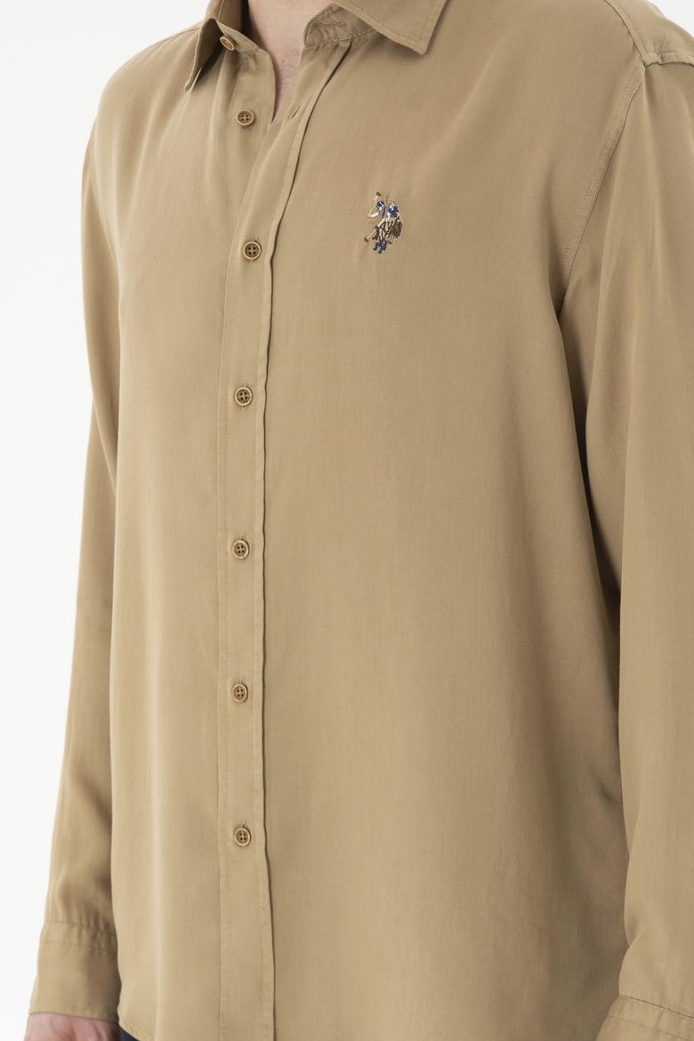 Erkek Haki Uzun Kollu Gömlek - 50288669012