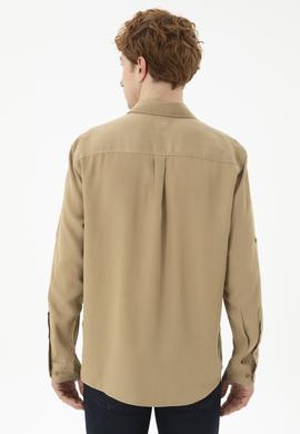 Erkek Haki Uzun Kollu Gömlek - 50288669012