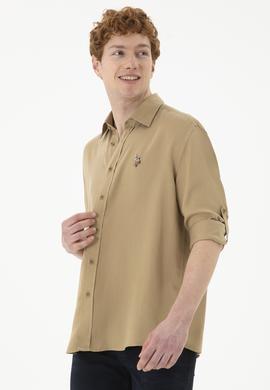 Erkek Haki Uzun Kollu Gömlek - 50288669012